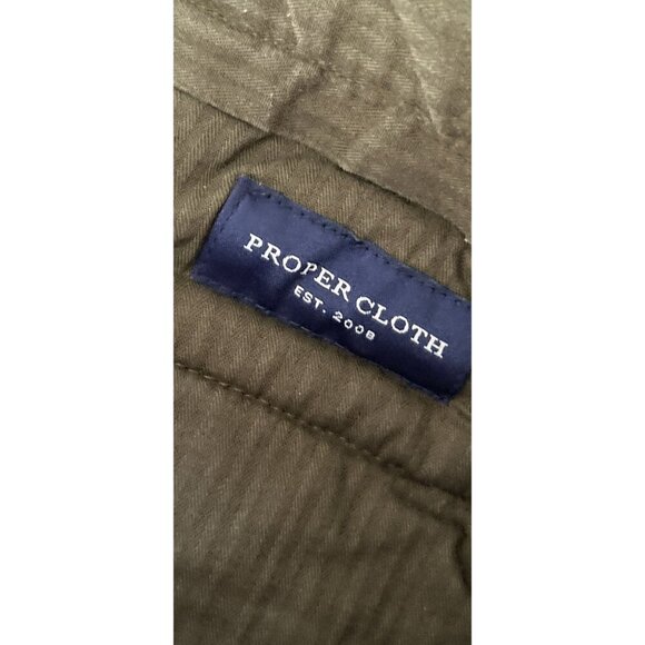 The Proper Clothing Corduroy Stretch Dress Pant Cotton Olive Green Size 36/29 - Picture 9 of 11